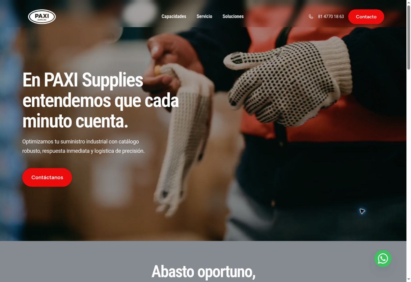 Vista adicional del proyecto PAXI Supplies